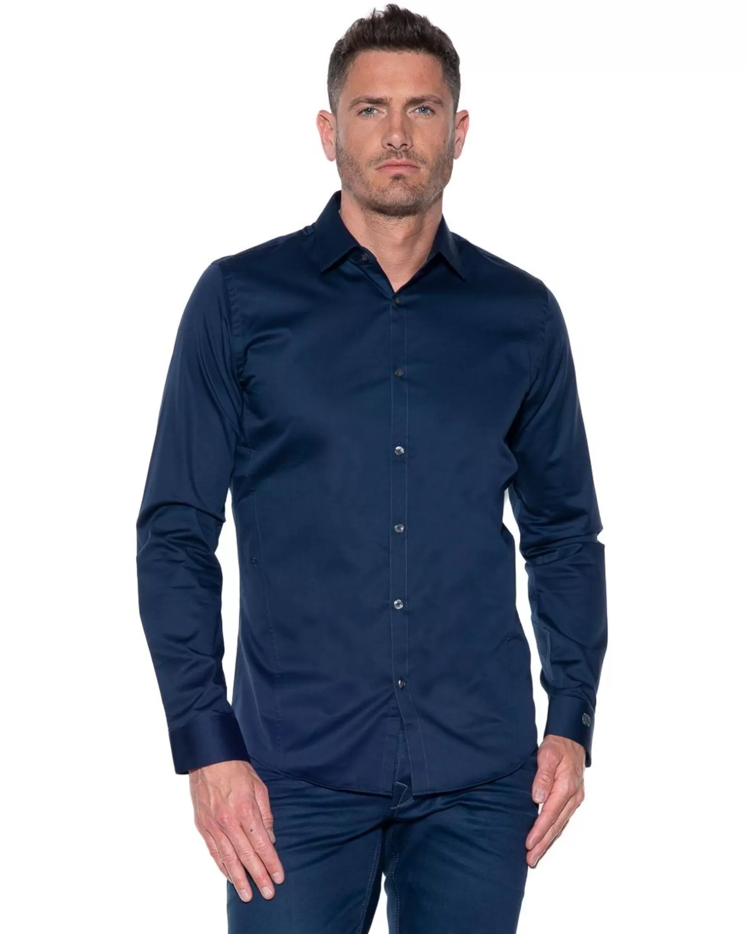 Cobra Casual Overhemd Lm>Cast Iron Hot