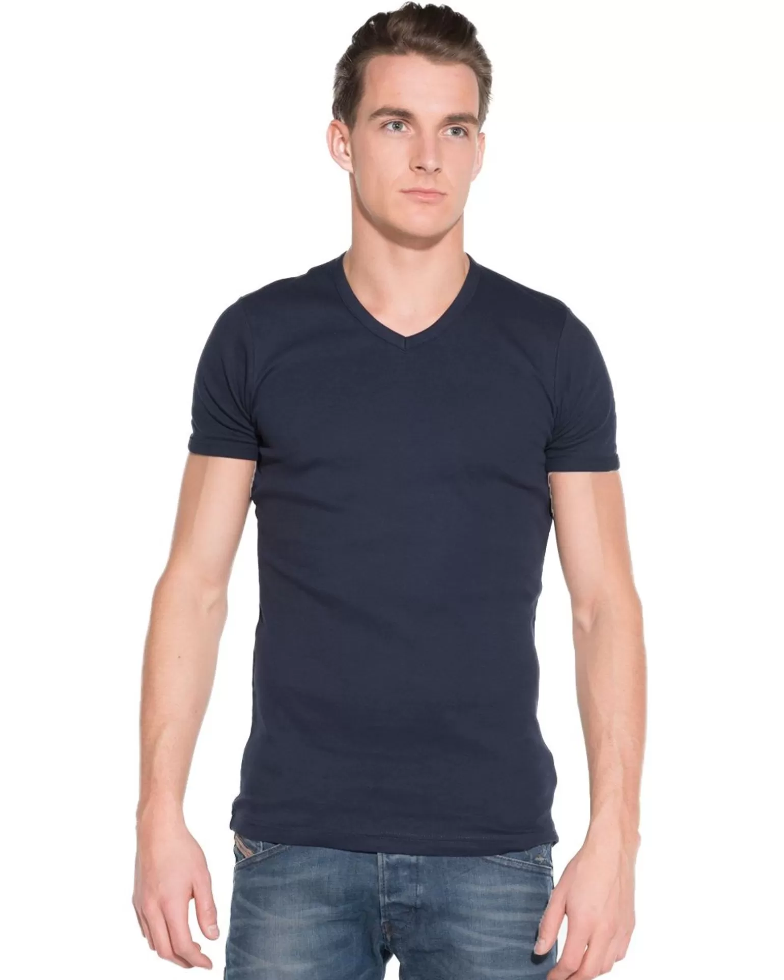Slim Fit T-Shirt V-Hals>Garage Online