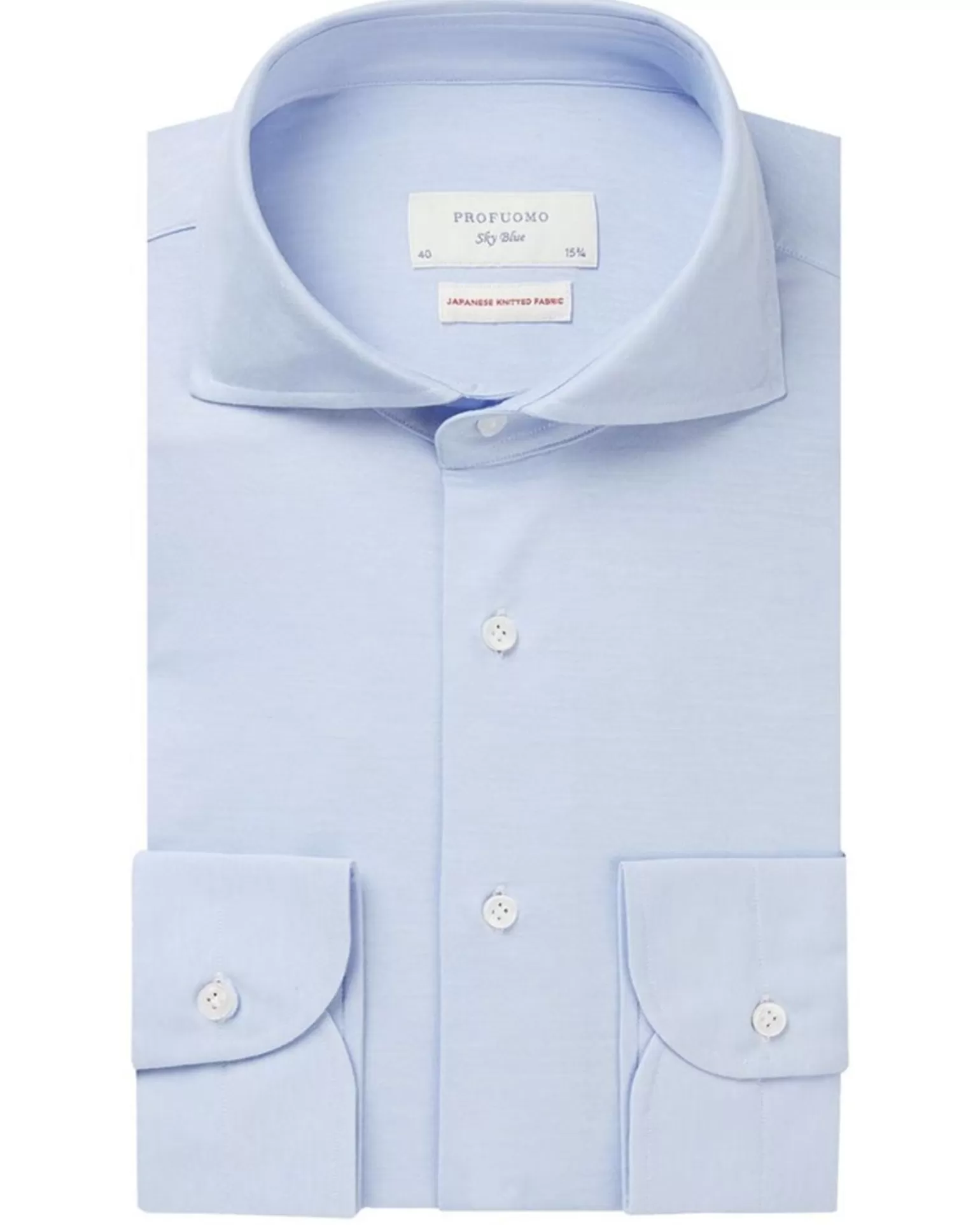 Sky Blue Japanese Knitted Overhemd Lm>Profuomo Best