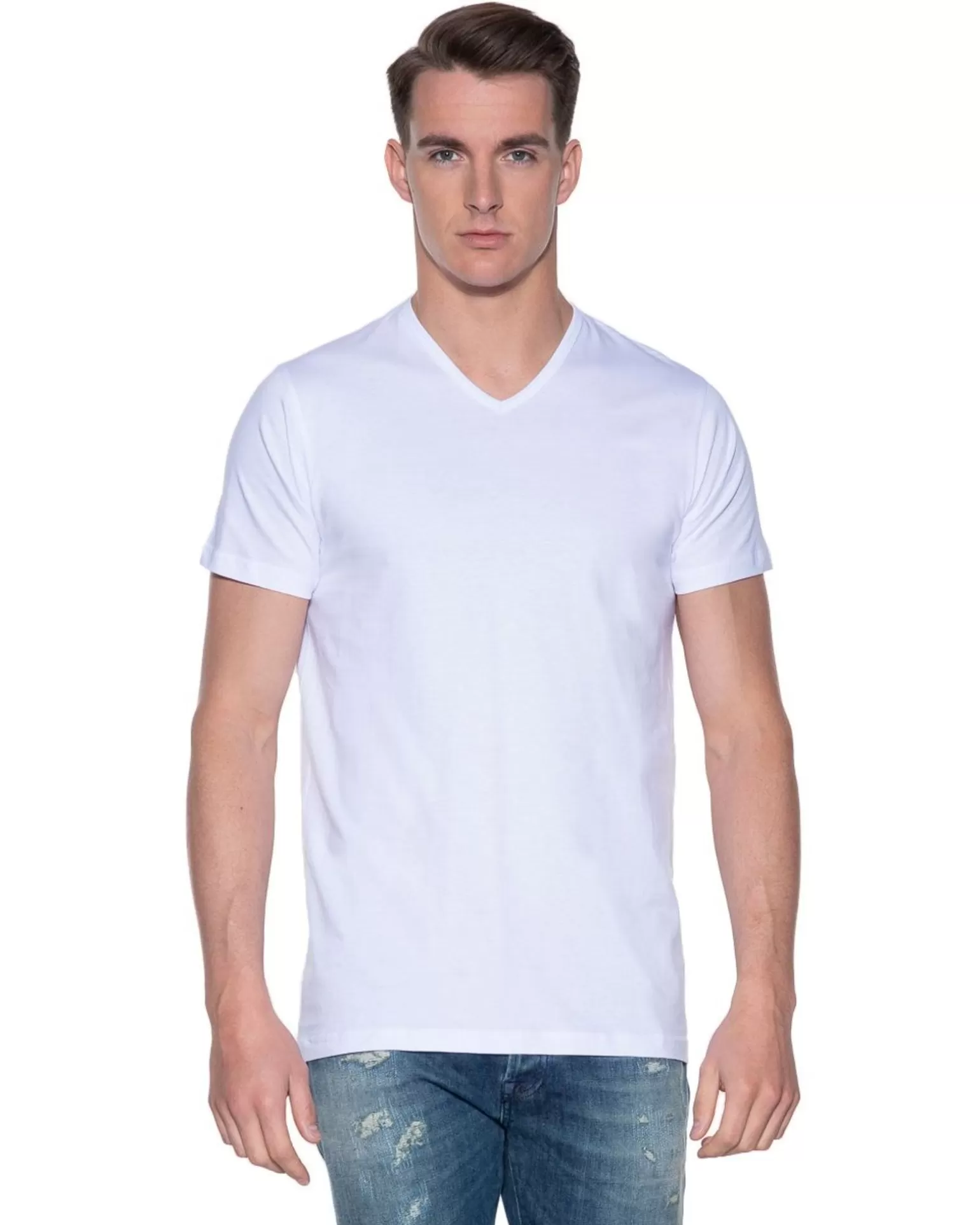 Regular Fit T-Shirt V-Hals 2-Pack>Slater Outlet
