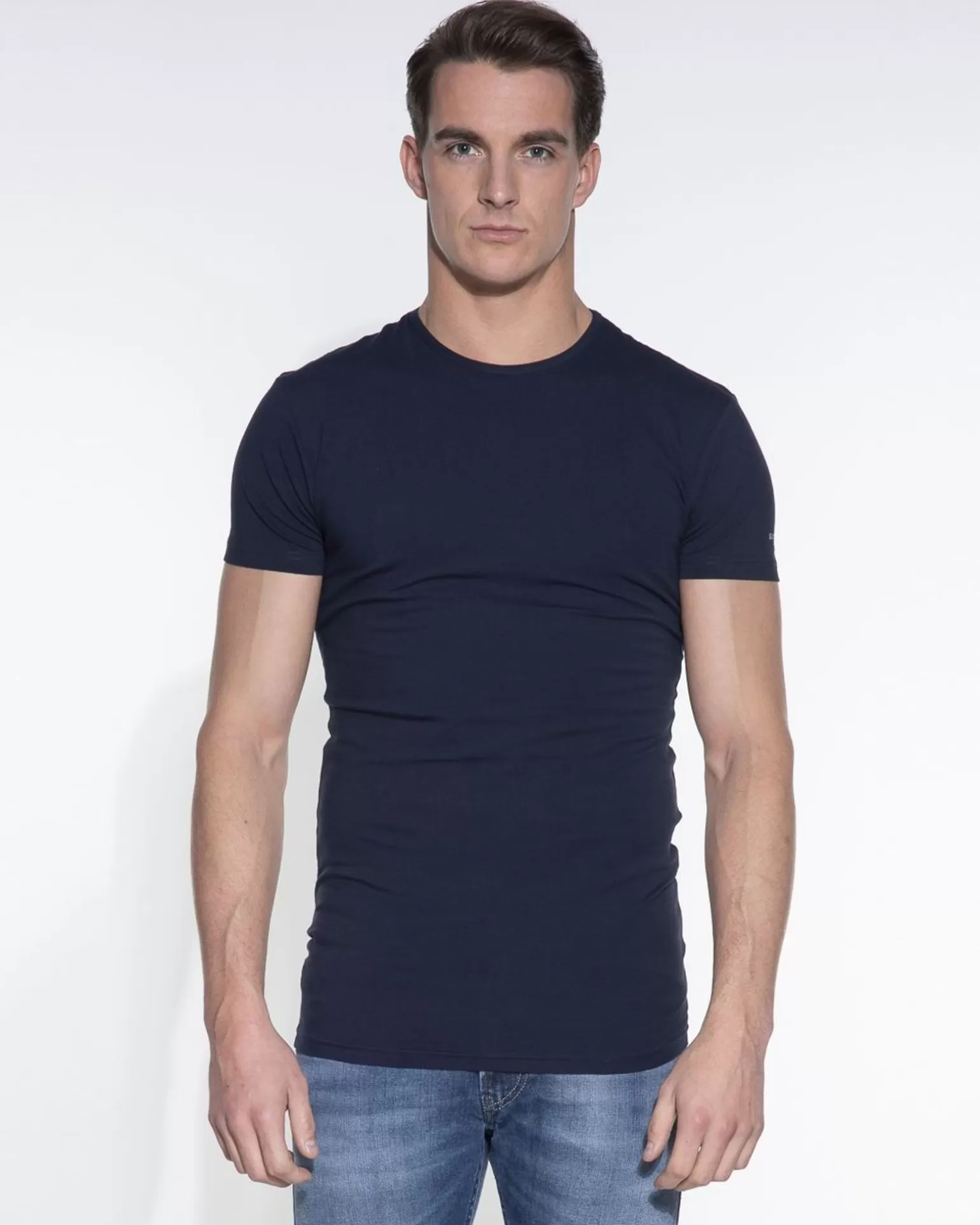 Stretch T-Shirt Ronde Hals 2-Pack>Slater Outlet